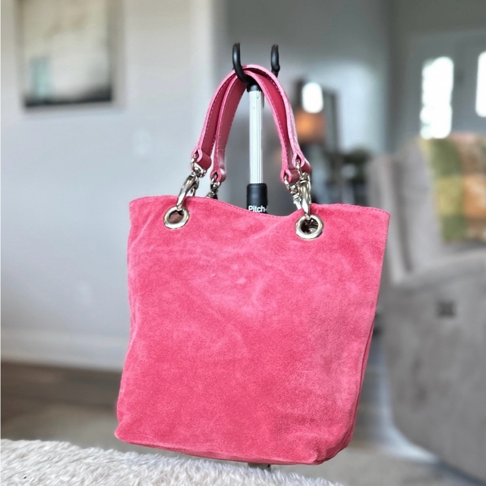 Tanner Italy Pink Suede Small Handbag